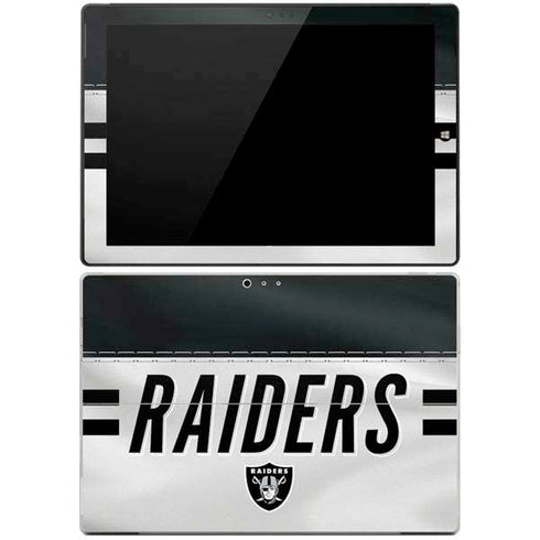NFL Las Vegas Raiders White Striped Surface Pro 3 Skin